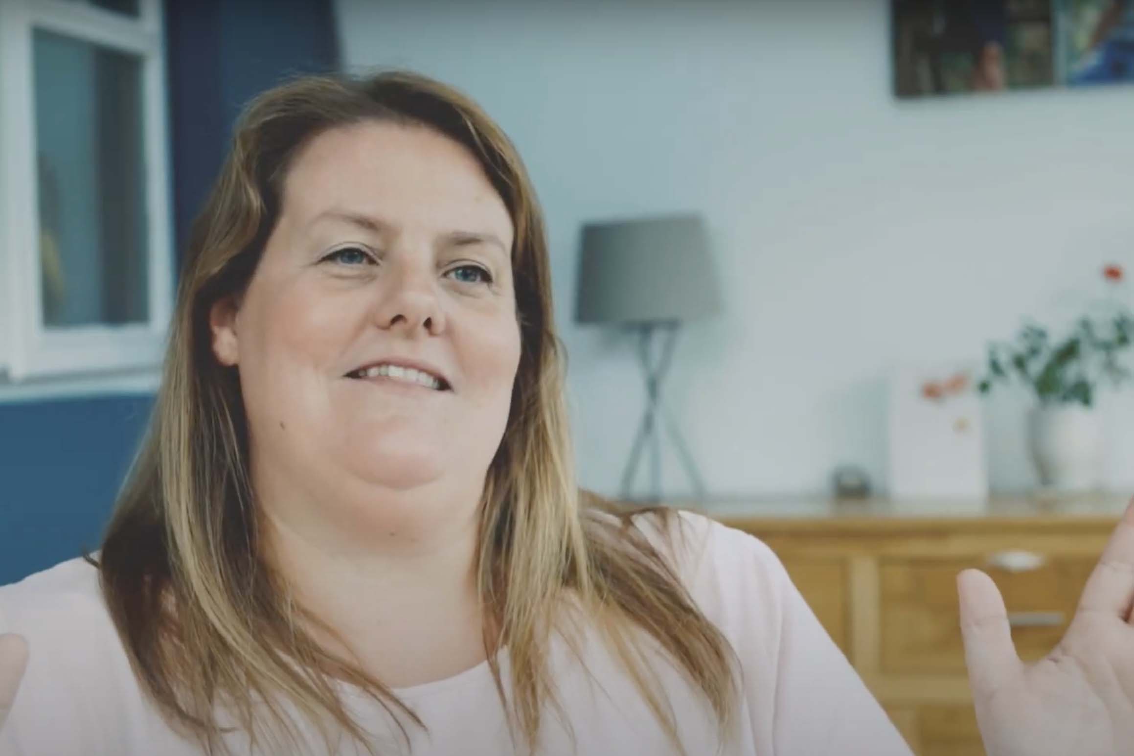 church leader in living room in interview